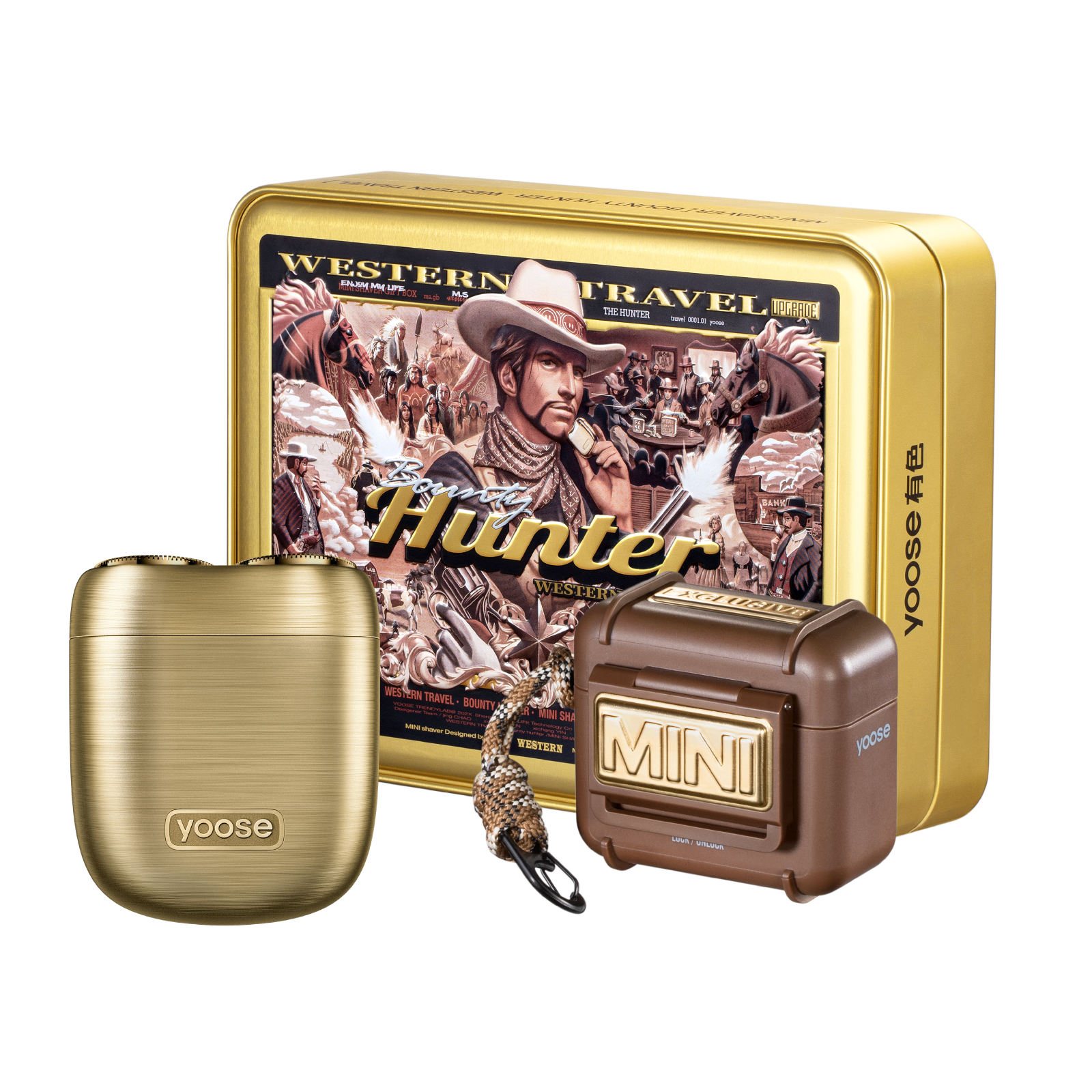 yoose Bounty Hunter Mini Electric Shaver/Electric Razor Gift Set