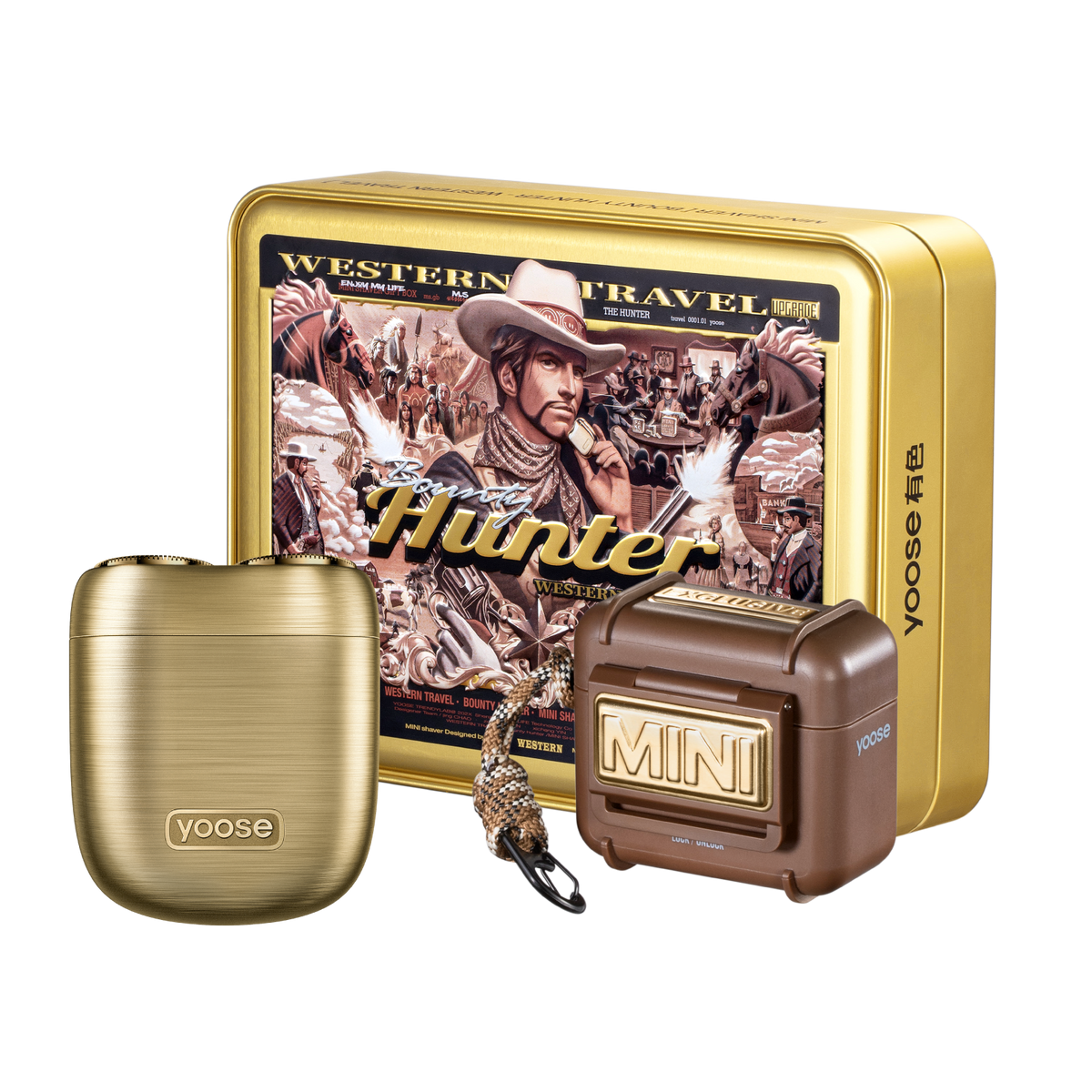 yoose Bounty Hunter Mini Electric Shaver/Electric Razor Gift Set